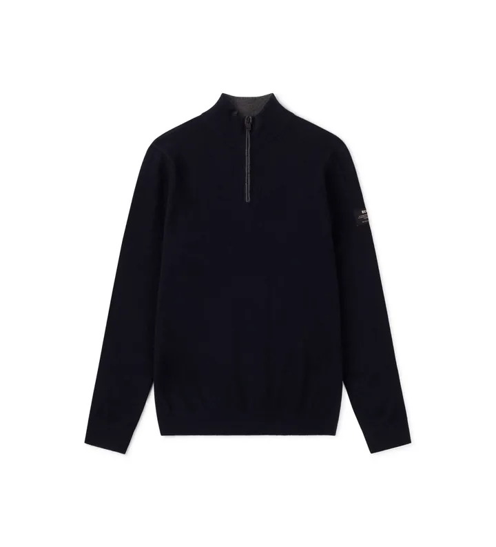 ECOALF para hombre. MCMGAKNLARCH0632W24-161 Jersey Larch marino (M), Casual, Sostenible, Lana reciclada