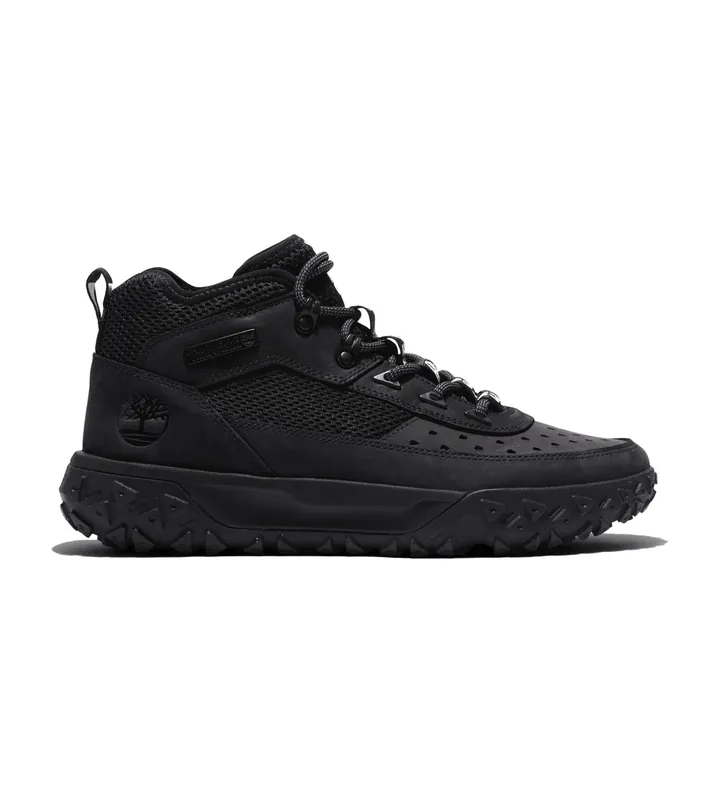 Timberland para hombre. TB0A5VAC0151 Botas de piel de montaña de media caña con cordones GreenStride Motion 6 negro (40), Plano, Casual, Dep