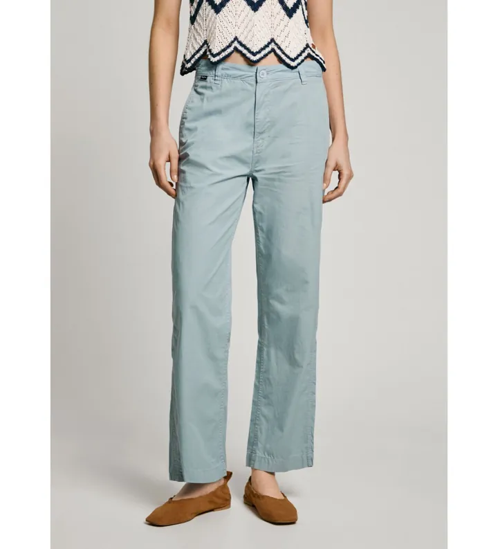 Pepe Jeans para mujer. PL211808 Pantalón Gina azul (M), Casual, Algodón
