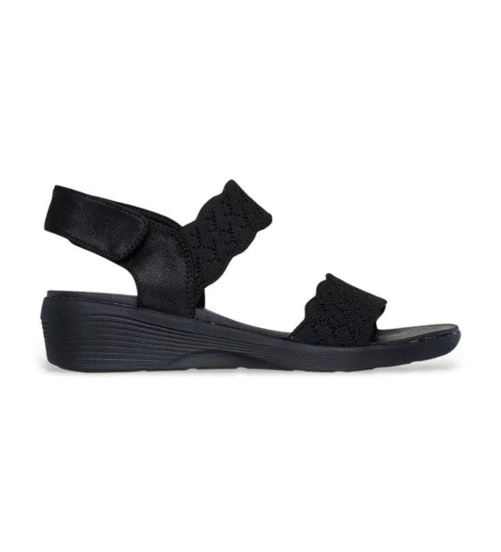 Skechers para mujer. 163165 Sandalias Arya On The Rise negro (38), 3 a 5cm, Velcro, Casual