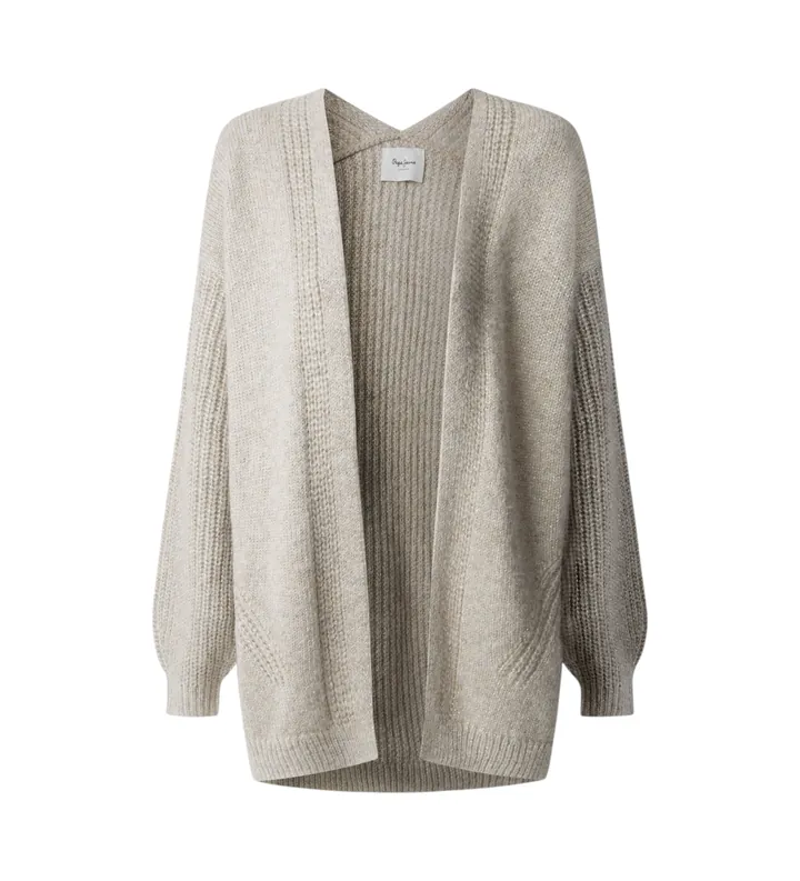 Pepe Jeans para mujer. PL702237 Cárdigan Nica blanco crudo (L), Casual, Poliéster