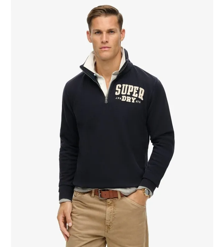 Superdry para hombre. M2014088A Jersey Vintage Athletic marino (S), Casual, Algodón