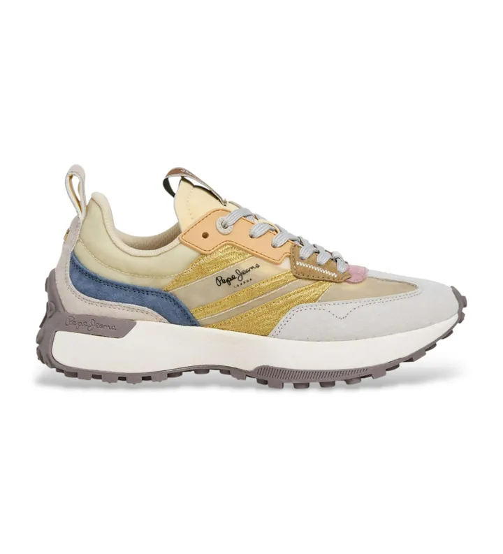 Pepe Jeans para mujer. PLS600043 Zapatillas Lucky Translucent multicolor (36), Plano, Cordones, Casual