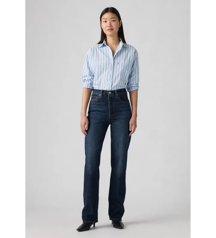 Levi's para mujer. 79078-0044 Jeans Ribcage Full Length marino (29/32), Casual, Algodón, Denim