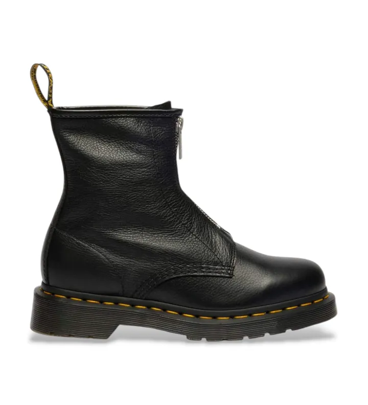 Dr Martens para mujer. 42352001 Botas de Piel 1460 con cremallera negro (37), Plano, Casual