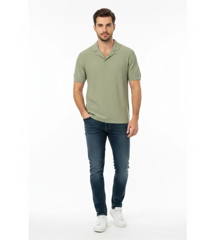 A|X Armani Exchange para hombre. XM002165AF20139U7210 Polo contemporáneo verde (L), Casual, Algodón, Manga corta