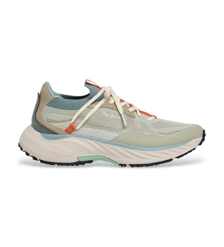 Pepe Jeans para hombre. PMS600019 Zapatillas Cromer Club verde (41), Plano, Cordones, Casual