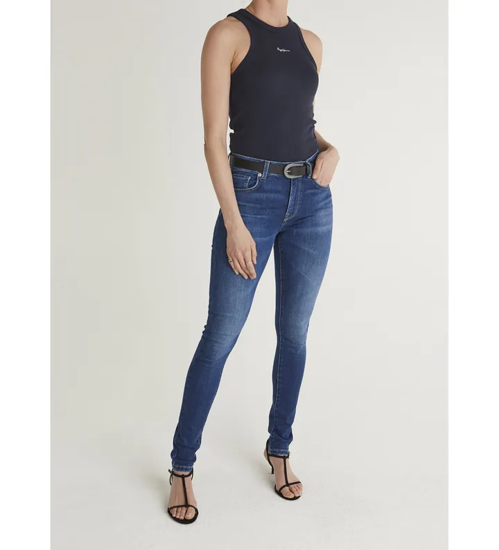 Pepe Jeans para mujer. PL20472884UA Jeans Skinny Regent azul (24/32), Casual, Algodón, Denim