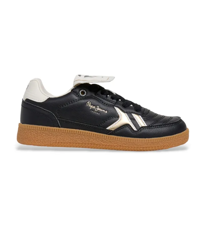 Pepe Jeans para mujer/niña. PBS000006 Zapatillas Ball Equip negro (32), Plano, Cordones, Casual, moda infantil
