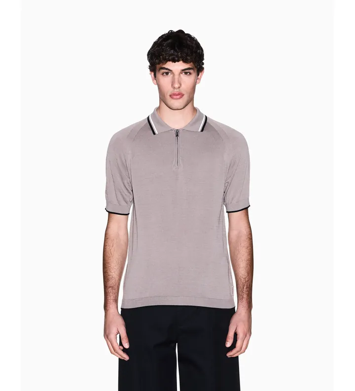 A|X Armani Exchange para hombre. XM001977AF20139U6107 Polo Knit Driftwood gris (L), Casual, Algodón, Manga corta