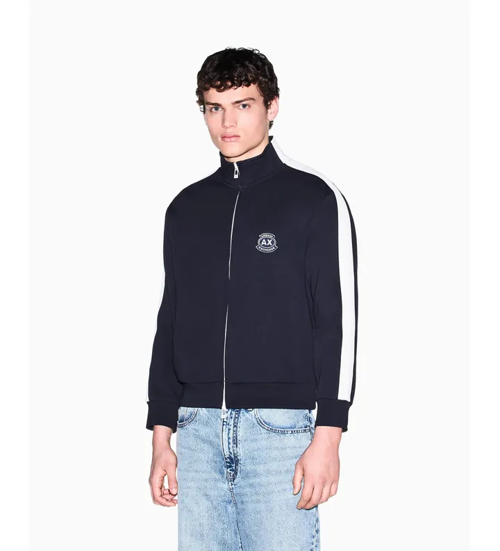 A|X Armani Exchange para hombre. XM002367AF13047UB101 Sudadera Bonded marino (L), Casual, Algodón