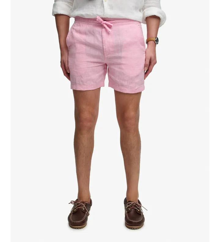 Superdry para hombre. M7110520A Shorts Merchant Lino rosa (L), Casual