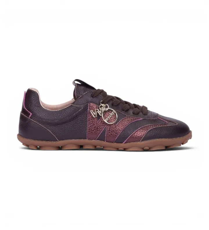 Wonders para mujer. AP-2105 Zapatillas de Piel Nysa 05 marrón (36), Plano, Cordones, Casual