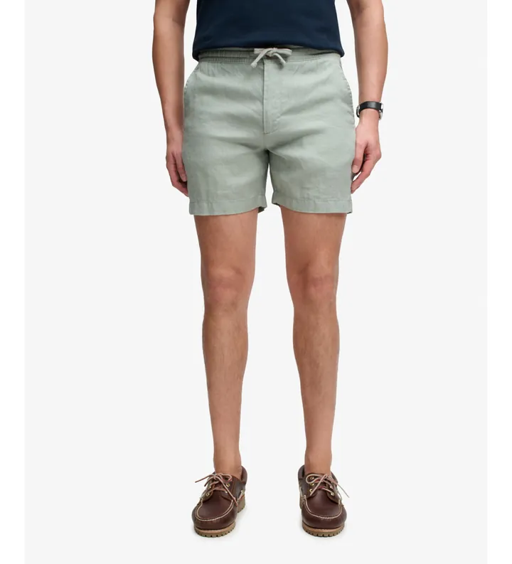 Superdry para hombre. M7110520A Shorts Merchant Lino verde (L), Casual