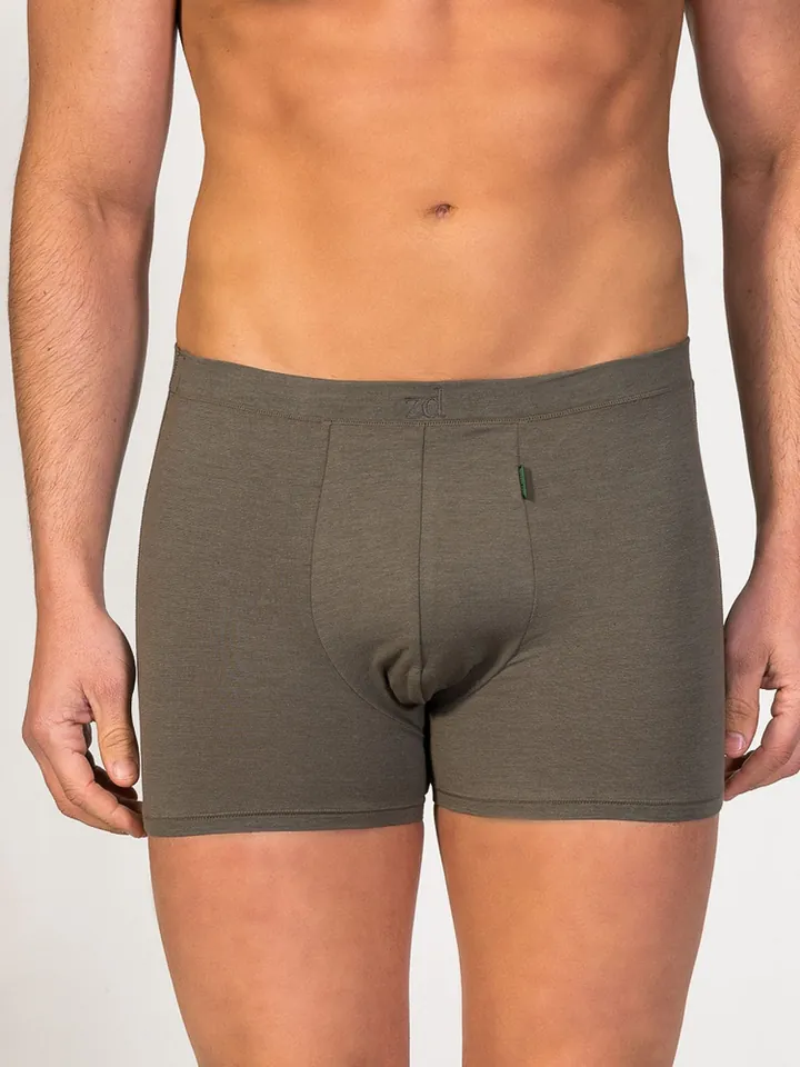 zd ZERO DEFECTS Calzoncillo boxer 'Apolo Soy fiber'  verde oscuro
