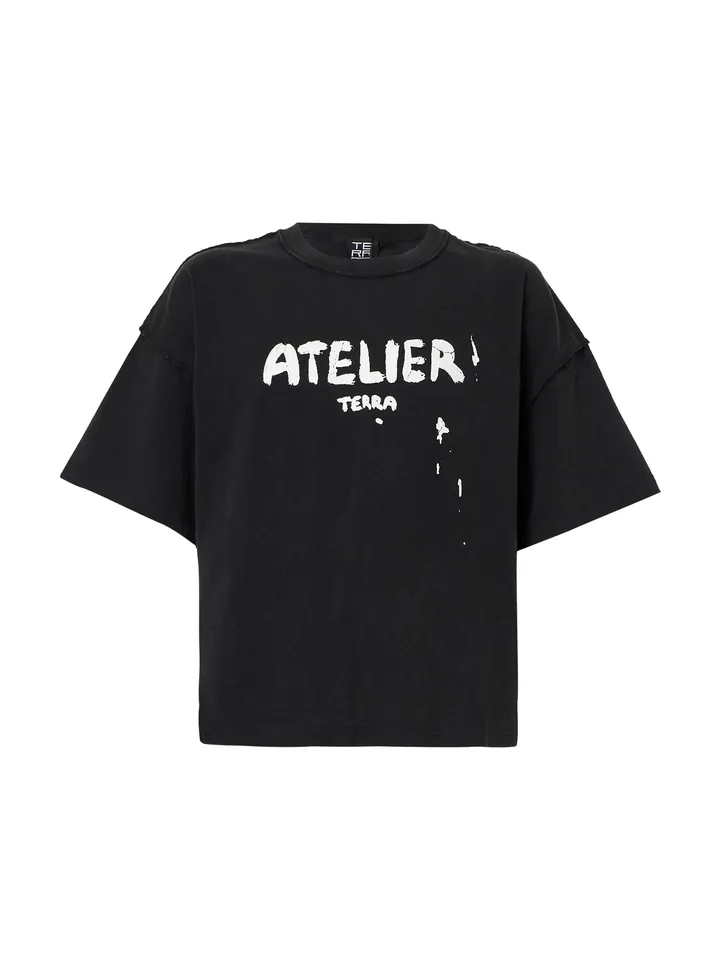 Atelier de roupa Camiseta negro / blanco