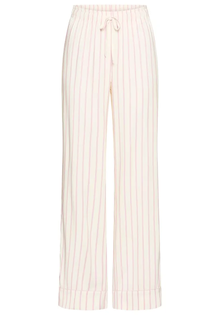 LASCANA Pantalón de pijama rosa / blanco natural