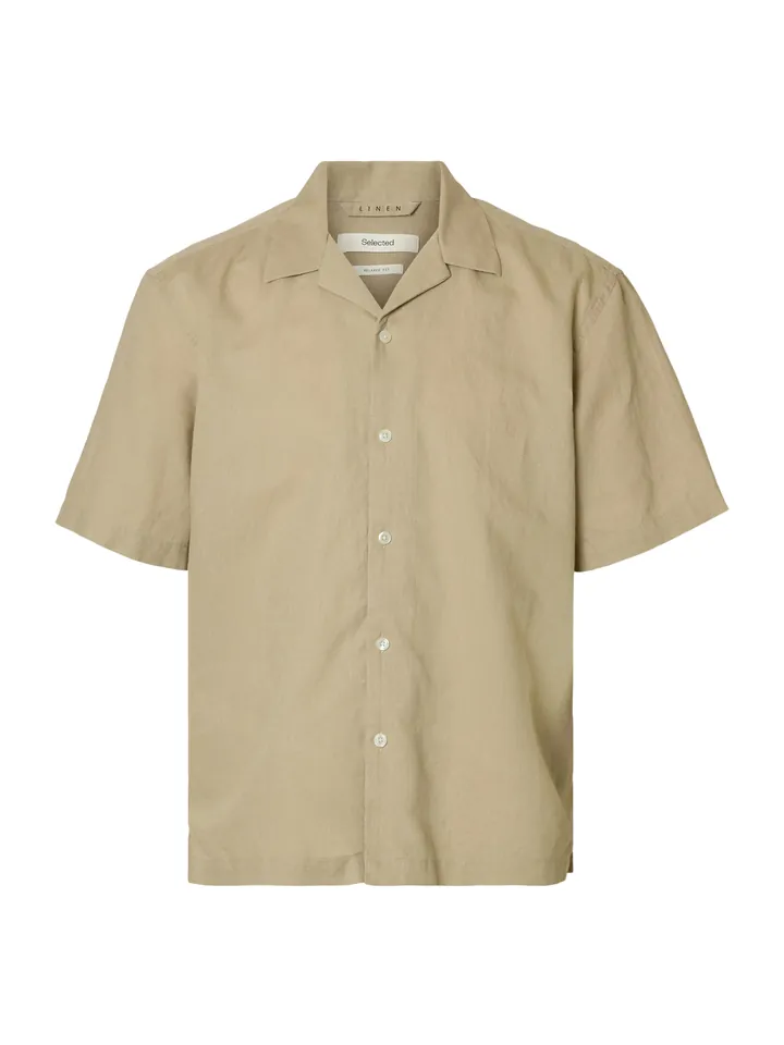 SELECTED Camisa 'SLHClay' beige oscuro