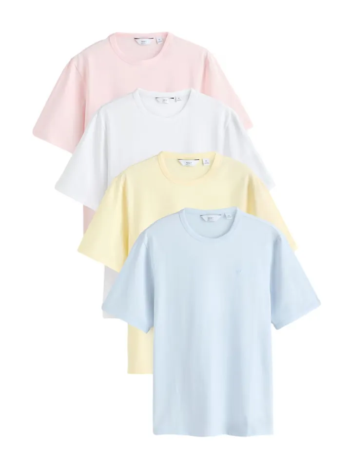 Next Camiseta  azul claro / amarillo / rosa / blanco