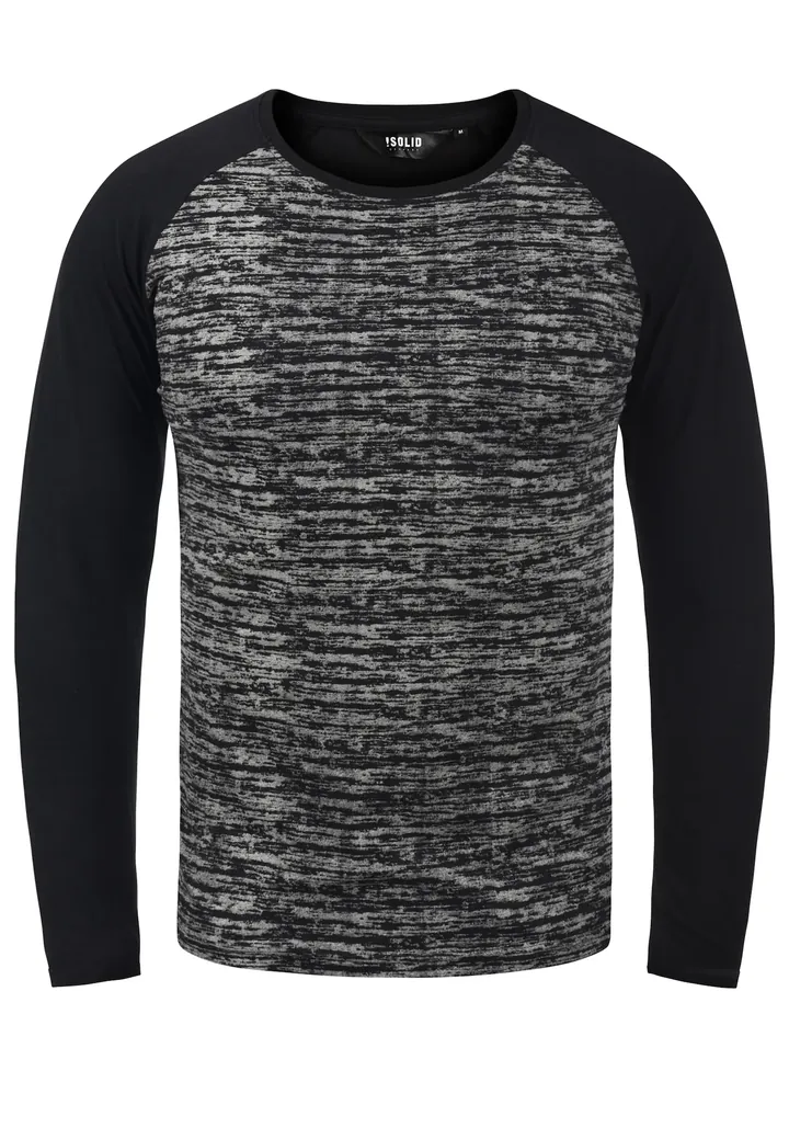 !Solid Camiseta 'Mevan'  negro moteado