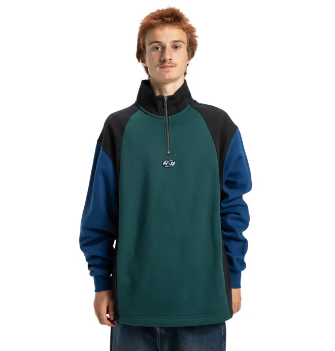 Maestro - Polar con cremallera 1/4 Verde hombre