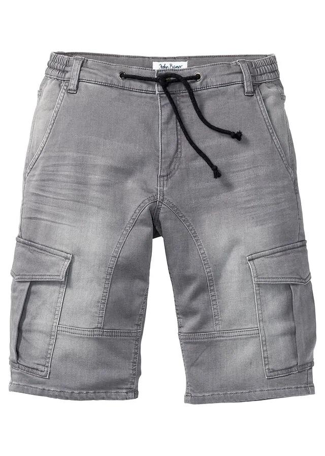 Bermudas de chándal estilo vaquero, regular fit