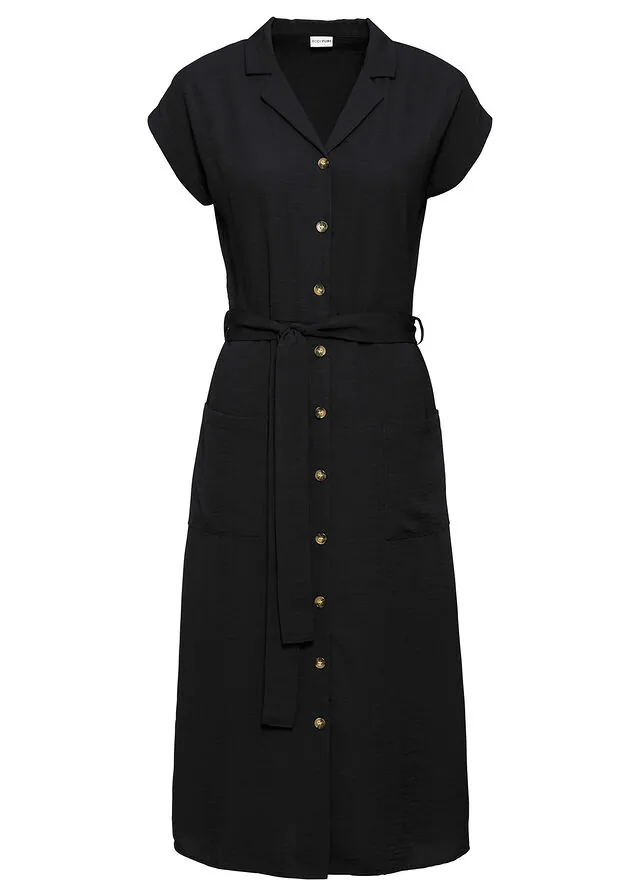 Vestido camisero con cordón