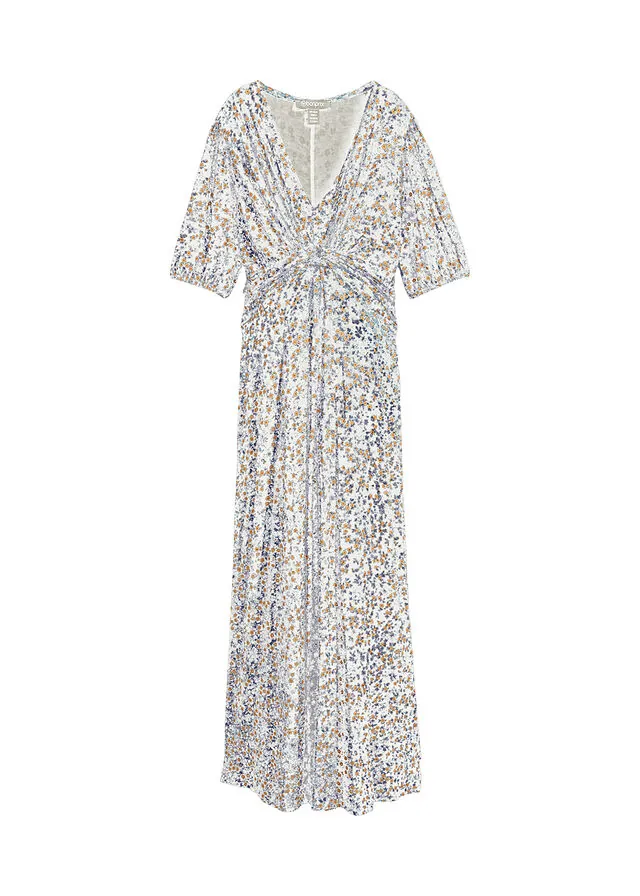 Vestido maxi premamá/de lactancia de punto