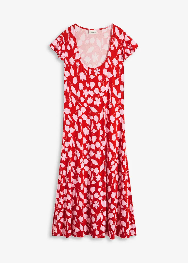 Vestido estampado de punto de mezcla de viscosa suave