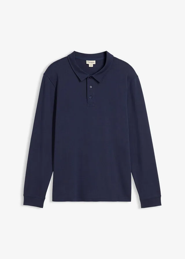Polo de manga larga de algodón orgánico puro