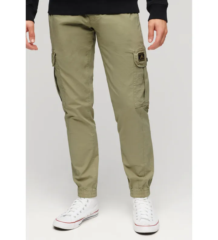 Superdry para hombre. M7011131A Pantalón cargo entallado Para verde (28/32), Casual, Algodón