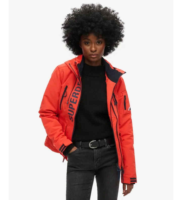 Superdry para mujer. W5011153A Chaqueta Ultimate SD-Windcheater naranja (S), Casual, Poliéster, Manga larga