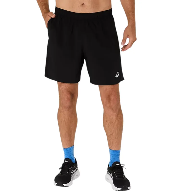 Asics para hombre. 2011D213 Short Core 7in negro (2XL), Deportivo, Multideporte, Poliéster Reciclado, Sostenible