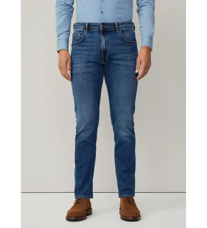 Hackett London para hombre. HM212696 Jeans fit clásico azul (30/34), Casual, Algodón, Denim