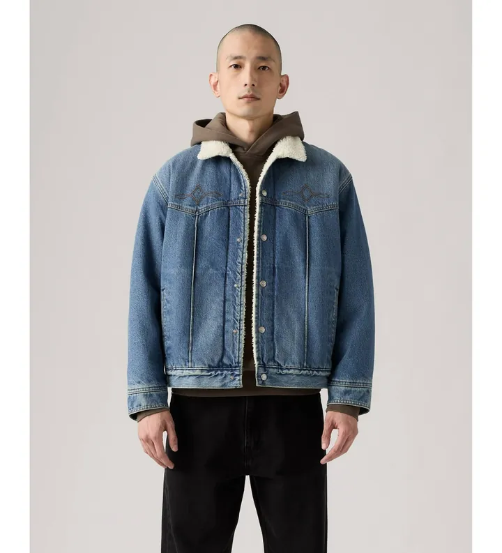 Levi's para hombre. 002WX-0001 Cazadora Trucker Western azul (S), Casual, Algodón, Denim