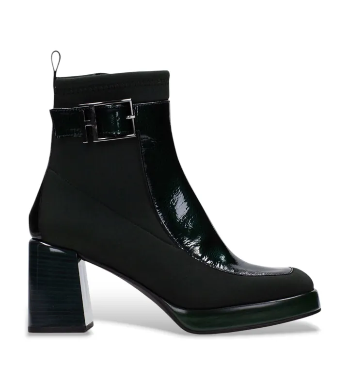 Hispanitas para mujer. HI243664 Botines de Piel Neo verde (37), 5 a 8cm, Cremallera, Casual