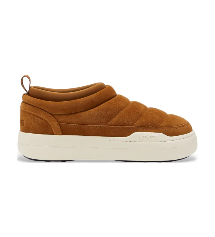 Moon Boot para mujer. 80D2470020 Zapatillas de Piel Park Soft marrón (36), Plano, Ninguno, Casual