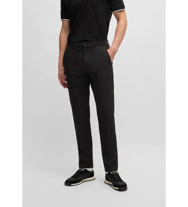 BOSS para hombre. 50495487 Pantalón Commuter negro (44), Casual, Poliéster