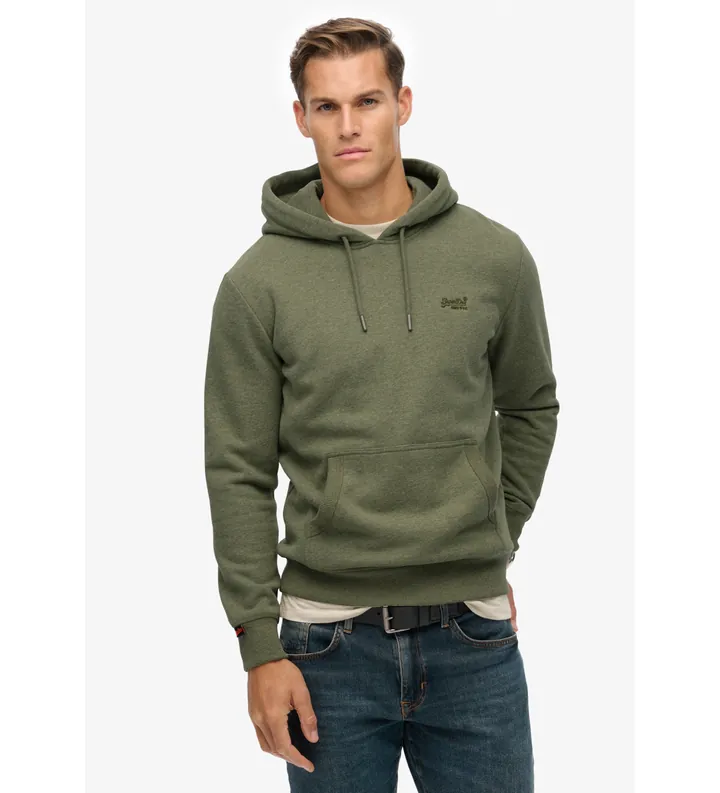 Superdry para hombre. M2014404A Sudadera Essential Logo Hoodie verde (S), Casual, Algodón