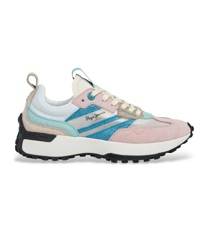 Pepe Jeans para mujer. PLS600043 Zapatillas Lucky Translucent multicolor (36), Plano, Cordones, Casual