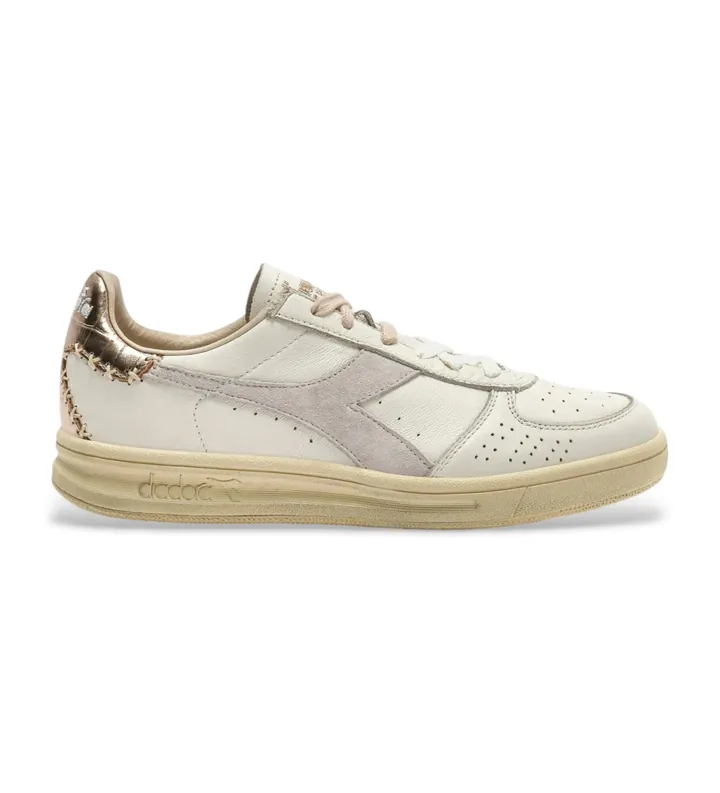 Diadora para hombre. 201183112 Zapatillas de Piel B.Elite X Stitch beige (36.5), Plano, Cordones, Casual