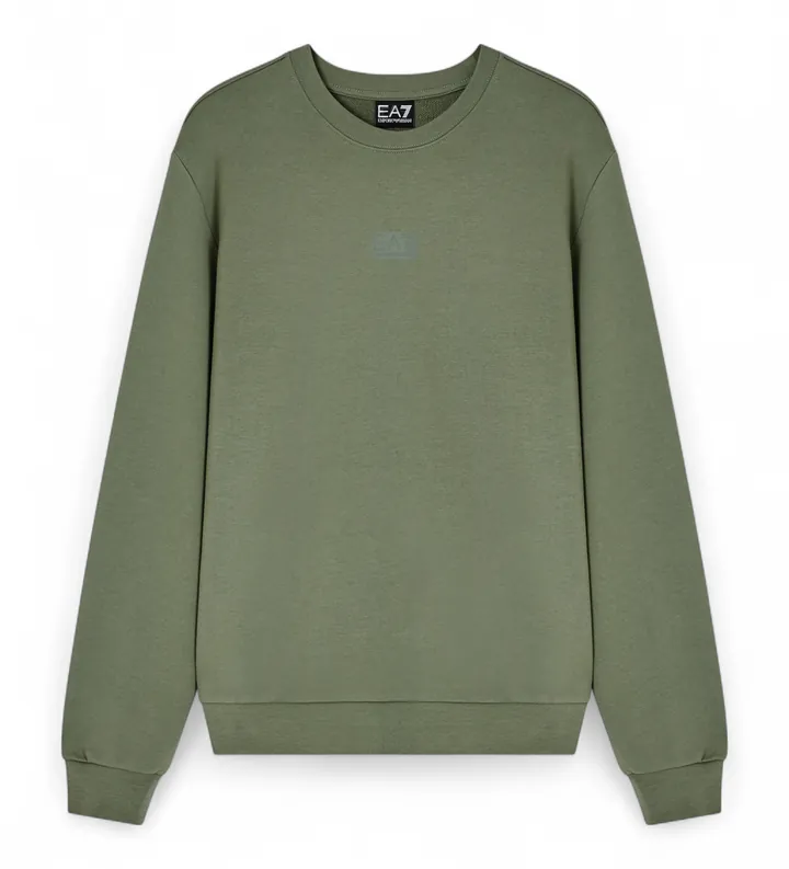 EA7 para hombre. 7M001489_AF17787 Sudadera Logo Series verde (3XL), Deportivo, Algodón, Sportswear, Clásico, Multideporte, Manga corta