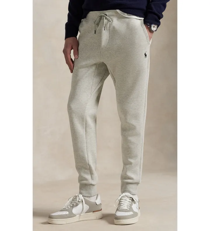 Polo Ralph Lauren para hombre. 710888283003 Pantalón jogger de punto doble gris (3XL), Casual, Algodón