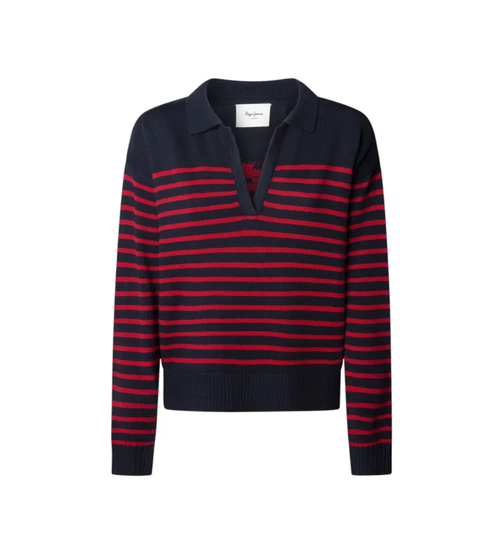 Pepe Jeans para mujer. PL7000012 Jersey Carlina marino (M), Casual, Algodón, Manga larga