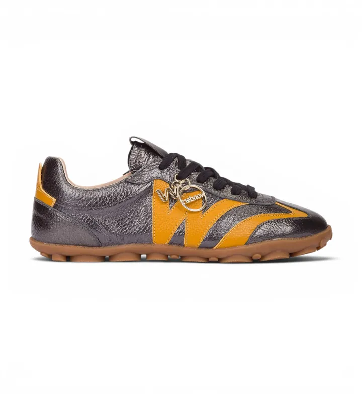 Wonders para mujer. AP-2105 Zapatillas de Piel Nysa 05 gris (36), Plano, Cordones, Casual