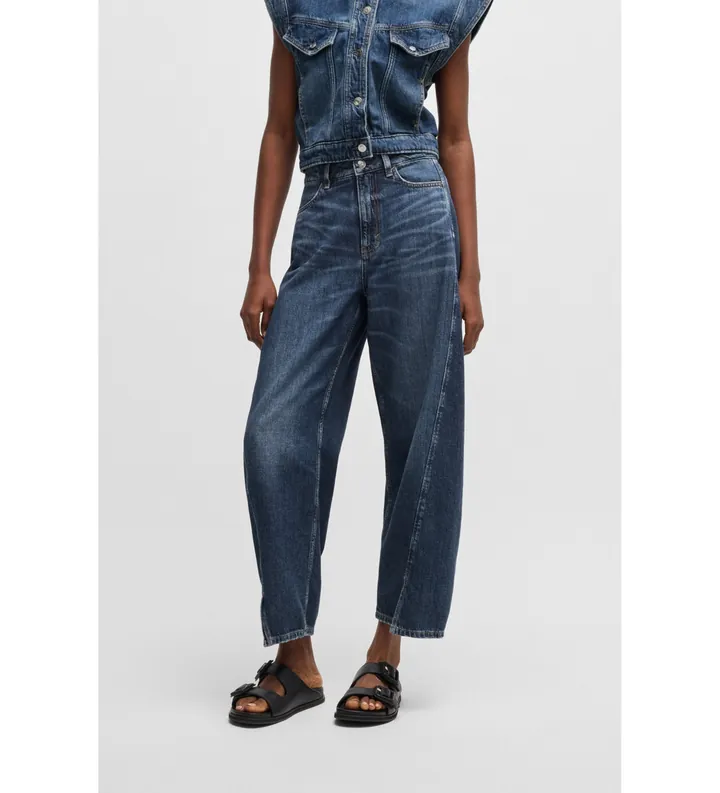 BOSS para mujer. 50534206 Jeans Baloon azul (27), Casual, Algodón, Denim