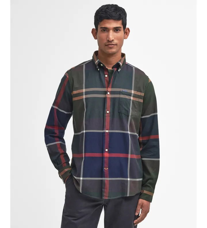 Barbour para hombre. MSH4980 Camisa Dunoon Tartan Tailored multicolor (XL), Casual, Algodón, Manga larga