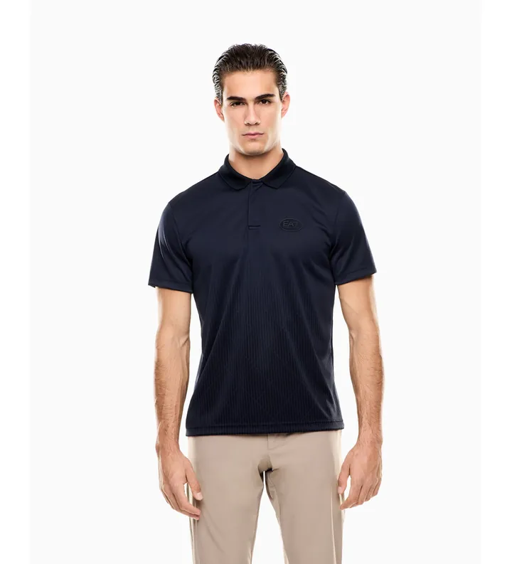 EA7 para hombre. 7M001287_AF22277 Polo Golf Pro azul (XXL), Casual, Deportivo, Poliéster, Manga corta