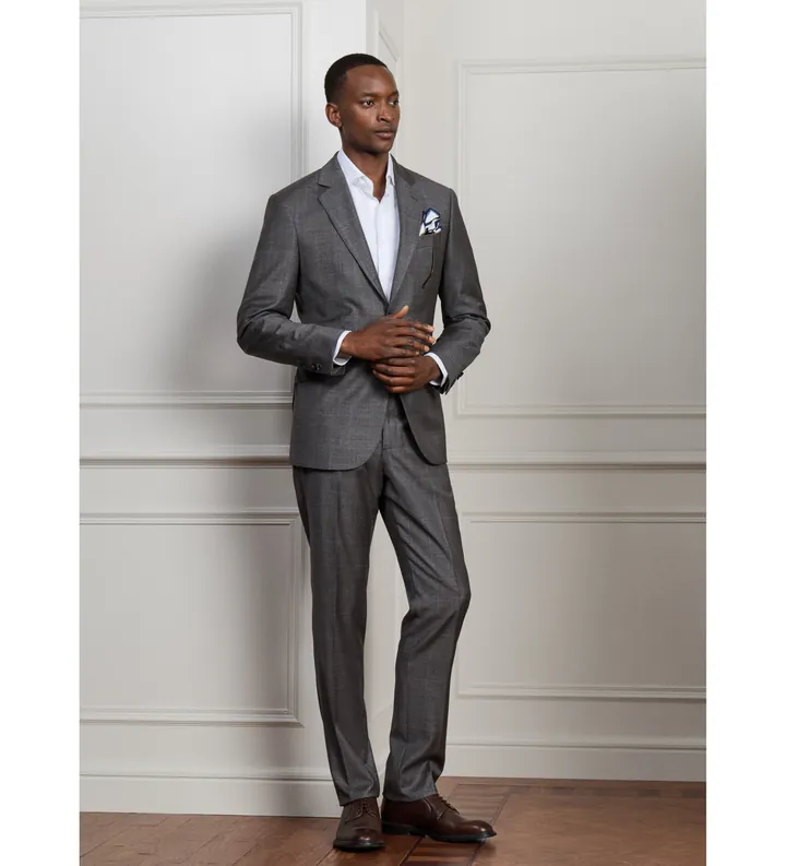 Hackett London para hombre. HM4200079 Traje Soft marrón (38/32), Casual, Lana, Clásico