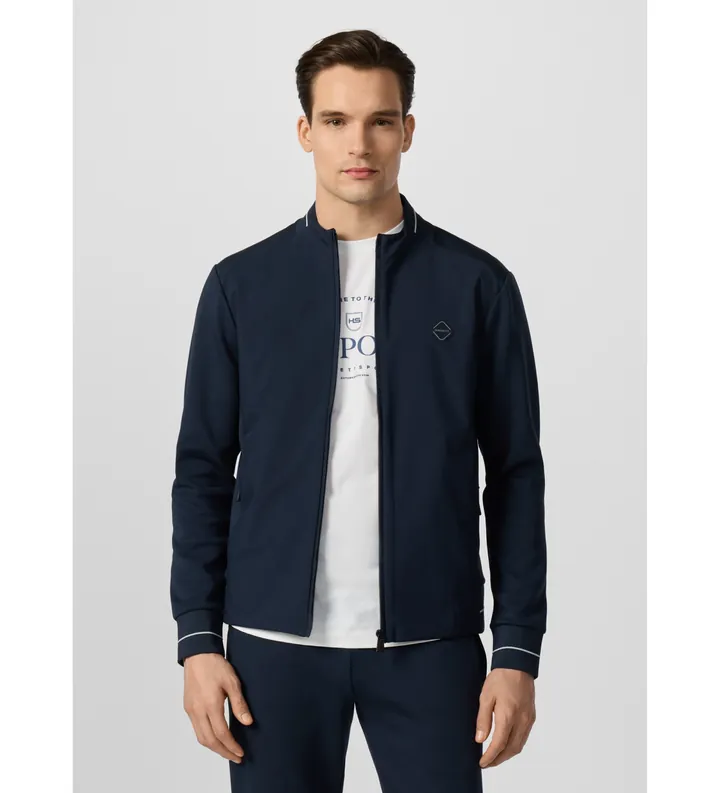 Hackett London para hombre. HM5800114 Sudadera Hs Tech Track azul marino (L), Casual, Algodón